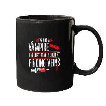 Discover Vampire Finding Vein Phlebotomist Phlebotomy Technician Tech Mugs