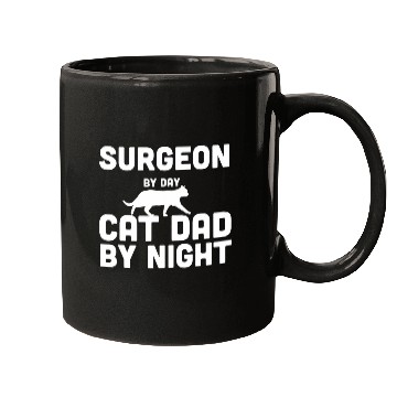 Discover Surgeon By Day Cat Dad By Night Mugs