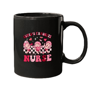 Discover Groovy Valentines Day Cupids Favorite nurses Retro nurses Life Mugs