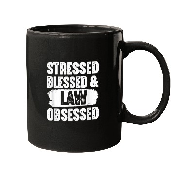 Discover Stressed Blessed Law Obsessed Lawyer Attorney Law Student Mugs