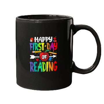 Discover Happy First Day Of Reading Teacher Students Mugs