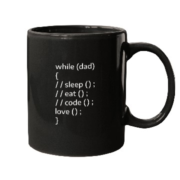 Discover While Dad Sleep Eat Code Love Programmer Programming Coder Mugs