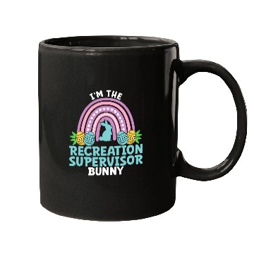 Discover Happy Easter Day Im the Recreation Supervisor Bunny Mugs