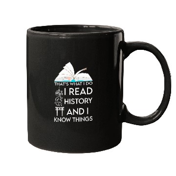 Discover I Read History and Know Things Cute Book Lovers Mugs