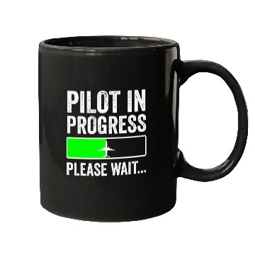 Discover Funny Flight School Student Pilot In Progress Mugs