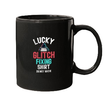 Discover Lucky Glitch Fixing Programmer Mugs