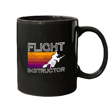Discover Funny Flight Instructor Pilot Gift Spooky Halloween Witch Mugs