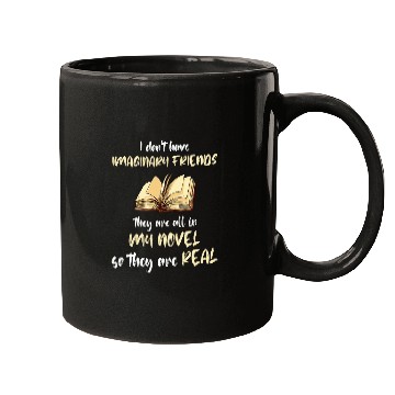 Discover Writer Writing Imaginary Friends Book Lover Reading Novel Mugs