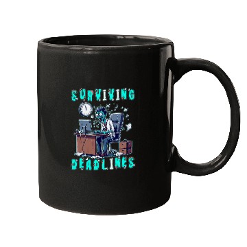 Discover Surviving Deadlines Zombie Office Worker Humor Mugs