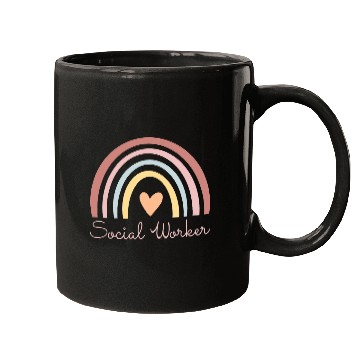 Discover Social Worker Leopard Rainbow Social Work Graduation 2 Mugs