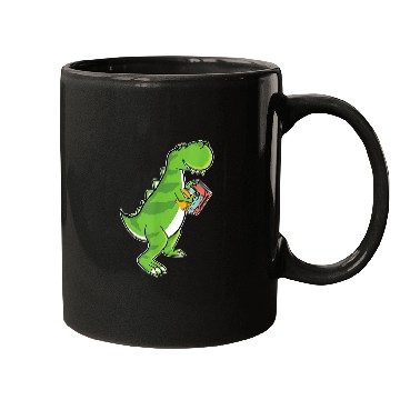Discover Dinosaur TRexs Book Reader For Book Lovers Mugs