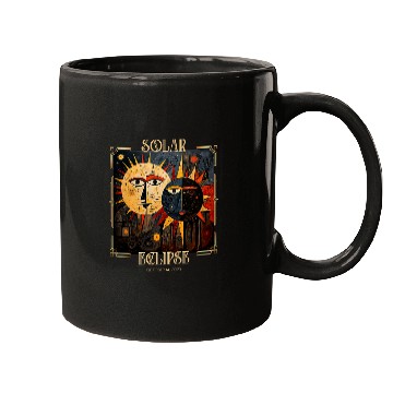 Discover Solar Eclipse America October 14 Abstract Art Mugs