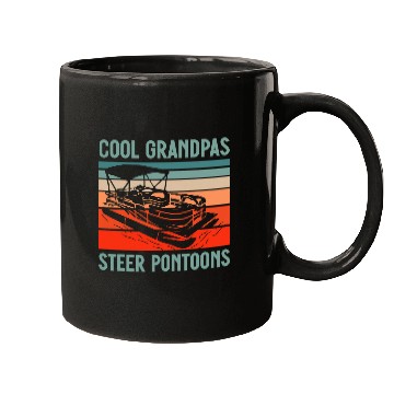 Discover Mens Pontooning Lake Cool Grandpas Steer Pontoons Mugs