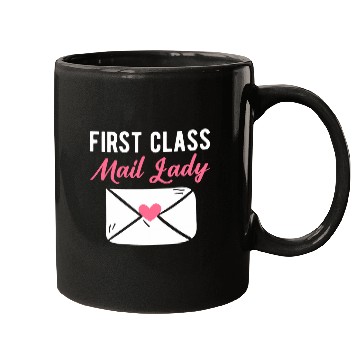 Discover First Class Mail Lady Postal Worker Post Woman Worker Mugs