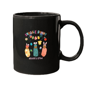 Discover Snuggle Bunny Delivery Crew Happy Easter Day LD nurses Mugs