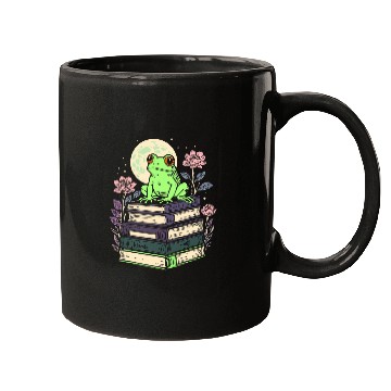 Discover Literary Botanical Art Cottagecore Frog Mugs
