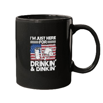 Discover Im Just Here For Drinking Dinking Beer US Flag Pickleball Mugs