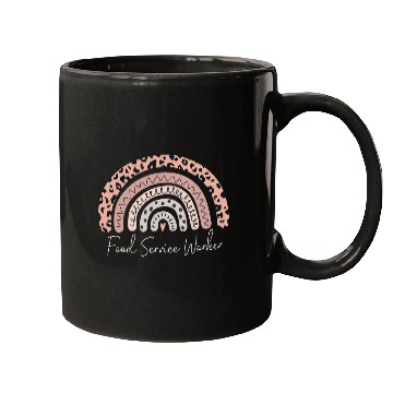 Discover Food Service Worker Leopard Rainbow Appreciation Mugs