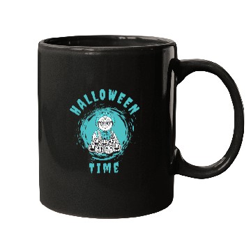 Discover Halloween Time Creepy Freaky Robot Computer Scientist Nerd Coder Mugs