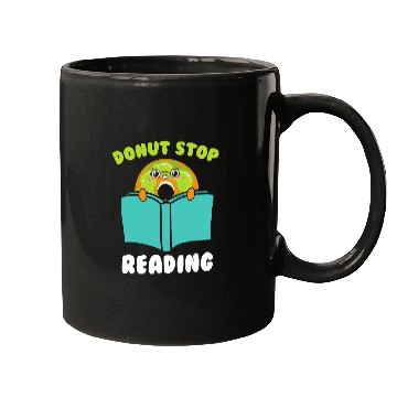 Discover Donut Stop Reading Lover Book Nerd Bookworm Mugs