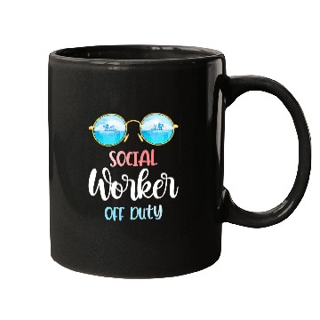 Discover Social Worker Off Duty Sunglasses Summer Vacation Mugs
