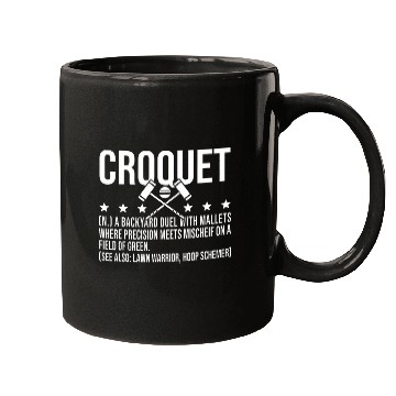 Discover Croquet Player Lawn Game Definition Mugs
