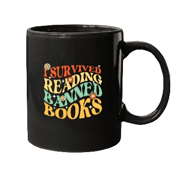 Discover I Survived Reading Banned Books Book Lover Bookworm Reader Mugs
