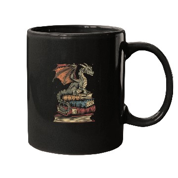 Discover Dragon Fantasy Book Lover Book Nerd Mugs