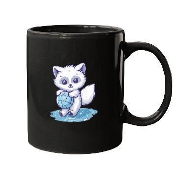 Discover Cute Arctic Fox Water Polo Mugs