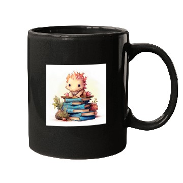 Discover Cute Book Nerd Axolotls Reading Library Mugs
