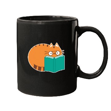 Discover Cute Cat Literature School Ironic Book Reading Mugs