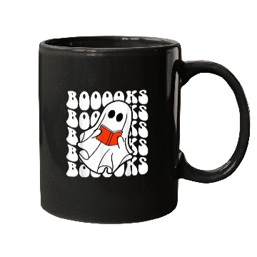 Discover Cute ghosts Book Reading Teacher School Funny Halloween 1 7 Mugs