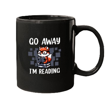 Discover Go Away Im Reading Book Reader Cute Fox Librarians Mugs