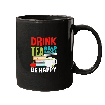 Discover Drink Tea Read Books Book Lover Book Reader Tea Drinker Book Mugs