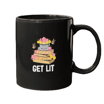 Discover Get Lit Reading Quotes Introvert Bookworm Book Lover Mugs