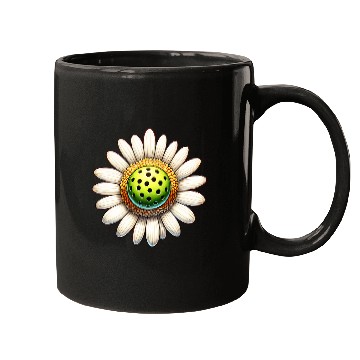 Discover Cute Pickleball Daisy Flower for Paddleball Grandma Mugs