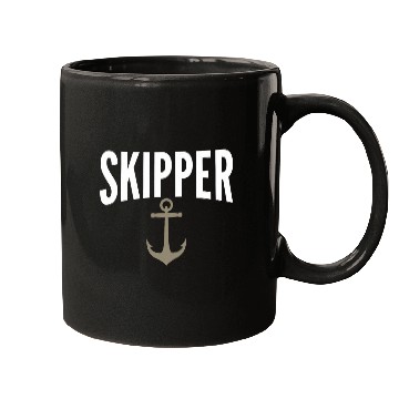 Discover Skipper Novelty Sailing Graphic Print for Unisex Mugs