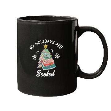 Discover My Holidays Are Booked Christmas Tree Book Mugs