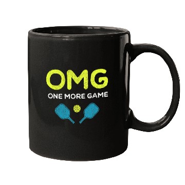 Discover One More Game Funny Pickleball Lover OMG Player Pickle Ball Mugs
