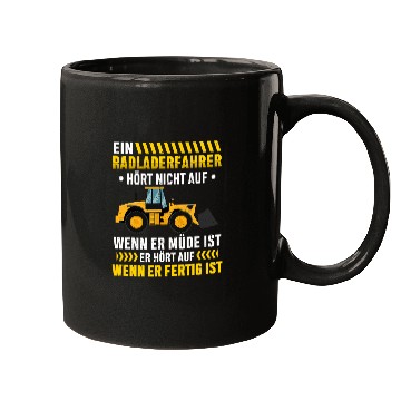 Discover Wheel Loader Driver Stops When Ready Wheel Loader Construction Worker Mugs