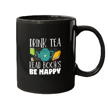 Discover Drink Tea Read Books Be Happy Reading Book Reader Mugs