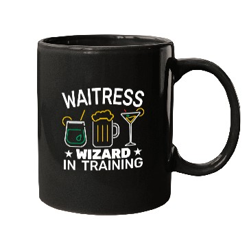 Discover Waitress Wizard in Training womens Waiting staff waitress Mugs
