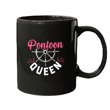 Discover Pontoon Queen Boating Boat Pontoon Mugs