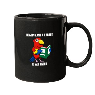 Discover Cute Parrot Reading Book Funny Literature Mugs