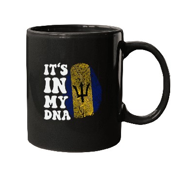 Discover Funny its in my DNA Barbados flag Fingerprint Mugs