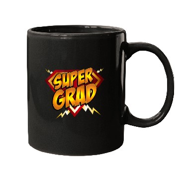 Discover Super Grad Superhero Student Comic Book Graduation Mugs