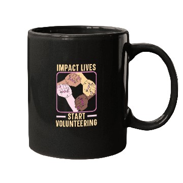 Discover Volunteering Work Helping Hand Volunteer Worker 1 Mugs