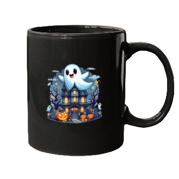 Discover ghostss Haunted House Midnight vintagess ghostss Spooky Halloween Mugs