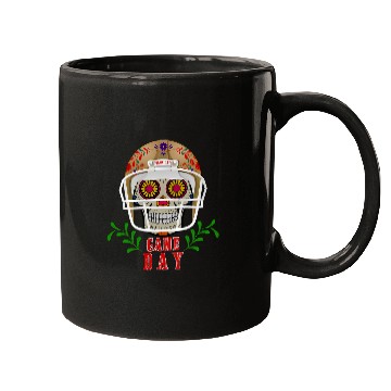 Discover Game Day Football Season American Soccer Rugby Sugar Skull Mugs