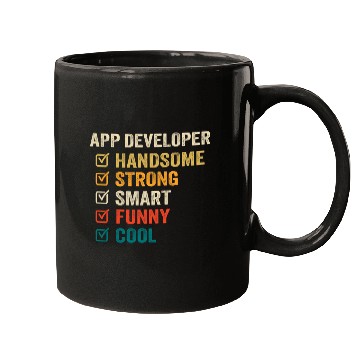 Discover App Developer Handsome Strong Smart Funny Cool 1 Mugs